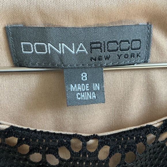 DONNA RICCO NEW YORK Sleeveless Midi Dress Black Size 8 - Picture 5 of 5